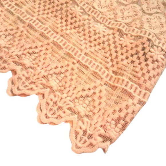 $298 Anthropologie Corina Laced Maxi Gown Medium Peach Lace Overlay Formal Dress - Picture 10 of 16